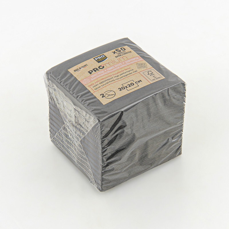 Lot De 2 Serviettes De Toilette Gaufrées Grises 50x70 Cm En Lin Européen - Super Absorbantes Et Douces